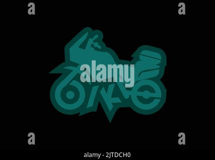 Logo moto Vector Design for Food Delivery Services moto en forme DE VÉLO Illustration de Vecteur