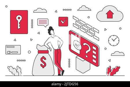 Croissance des revenus financiers. Activité commerciale réussie, illustration du monocolor de vecteur de profit entrant Illustration de Vecteur