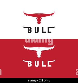 Logo Bull et symboles vecteur modèle icônes app Illustration de Vecteur