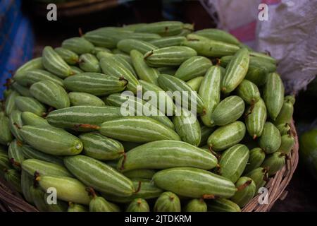 Les légumes sont l'une des principales sources de revenu pour les agriculteurs bangladais. Auparavant, il était uniquement destiné à la consommation des ménages, mais il est désormais devenu des cultures de rente. Banque D'Images