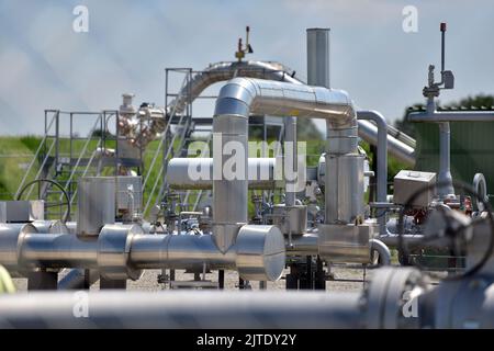 Installations de stockage de gaz Haidach à Straßwalchen (Salzbourg, Autriche) Banque D'Images