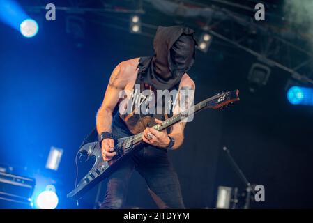 26 juin 2022 : spectacle de minuit au festival en plein air Hellfest Banque D'Images