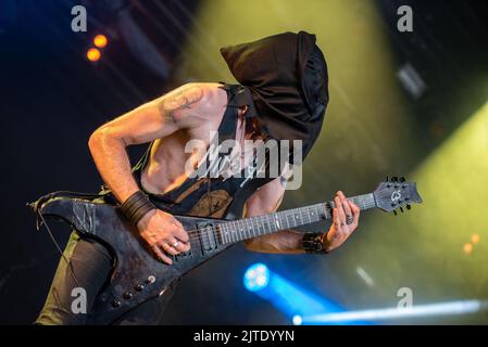 26 juin 2022 : spectacle de minuit au festival en plein air Hellfest Banque D'Images