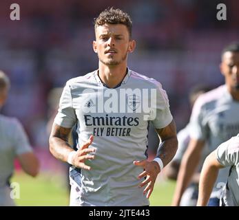 20 août 2022 - AFC Bournemouth v Arsenal - Premier League - Vitality Stadium Ben White d'Arsenal lors du match de la Premier League contre Bournemouth. Image : Mark pain / Alamy Live News Banque D'Images