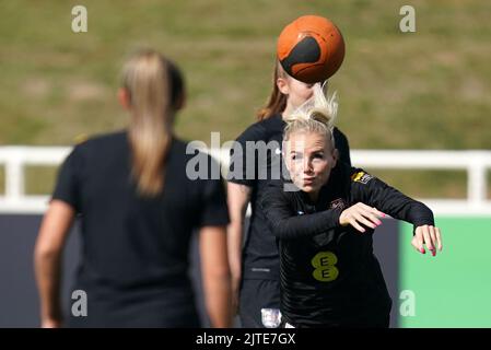 Alex Greenwood, d'Angleterre, lors d'une séance d'entraînement au parc St. George, Burton-on-Trent. Date de la photo: Mardi 30 août 2022. Banque D'Images