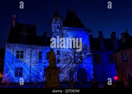 France, cher (18), Bourges, Palais Jacques coeur, illumination pendant les nuits lumière Banque D'Images