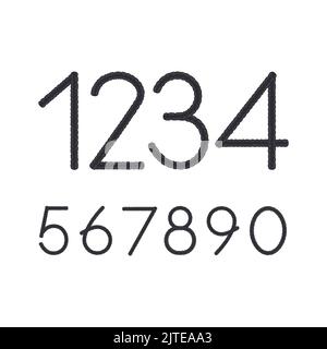 Police, numéros de readlocks. Objets vectoriels isolés sur fond blanc. Illustration de Vecteur