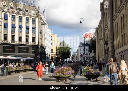 Bâtiment Olav Thon Gruppen, sur Stenersgata près de Karl Johan Gate, centre d'Oslo, Norvège, Scandinavie Banque D'Images