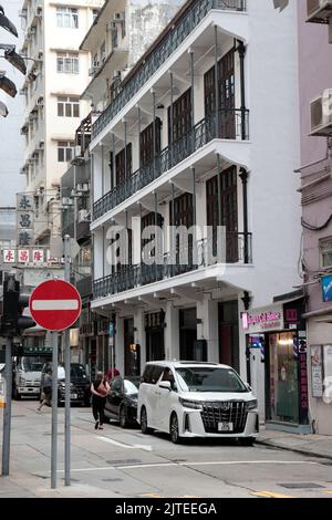 Réaménagement du bâtiment patrimonial de la rue Burrows, 6 - 12, rue Burrows, Wanchai, Hong Kong Banque D'Images