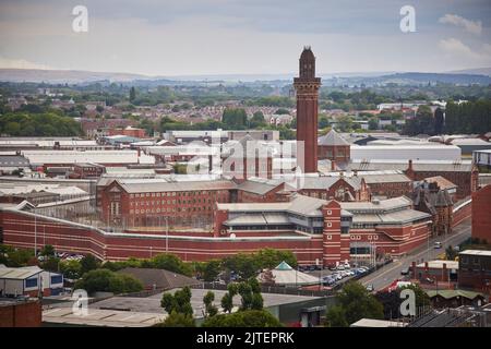 Service pénitentiaire de sa Majesté, prison de Manchester prison pour hommes de catégorie A communément appelée Strangways Banque D'Images