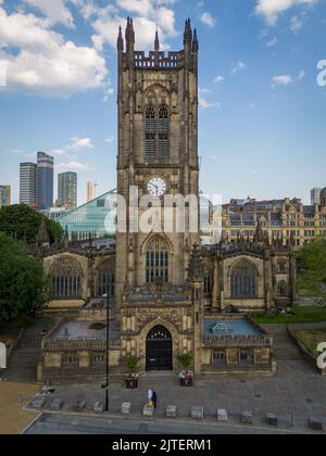 Clocktower de la cathédrale de Manchester Banque D'Images