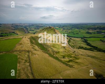 Peak District Nartional Park - vue aérienne à Chrome Hill Banque D'Images