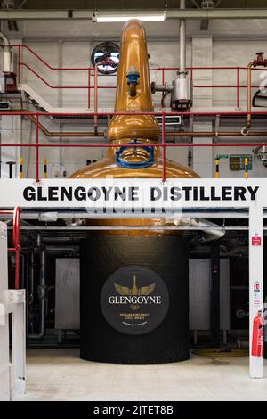 Distillerie Glengoyne, Dumgoyne, près de Killén, Stirling, Écosse, ROYAUME-UNI Banque D'Images