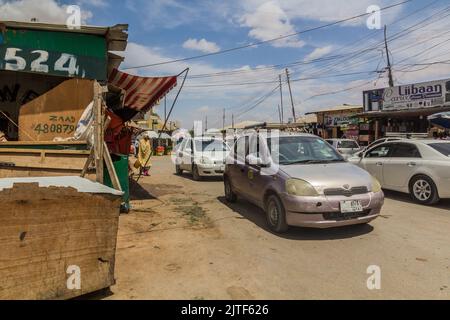 HARGEISA, SOMALILAND - 11 AVRIL 2019 : circulation dans les rues de Hargeisa, capitale du Somaliland Banque D'Images