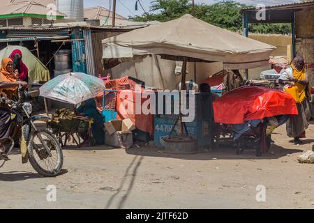 HARGEISA, SOMALILAND - 11 AVRIL 2019 : décrochage du changeur d'argent à Hargeisa, capitale du Somaliland Banque D'Images