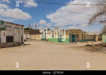 HARGEISA, SOMALILAND - 11 AVRIL 2019 : rues de Hargeisa, capitale du Somaliland Banque D'Images