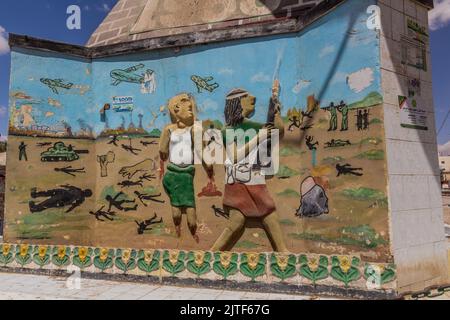 HARGEISA, SOMALILAND - 13 AVRIL 2019 : Mémorial de guerre d'Hargeisa dans le centre de Hargeisa, capitale du Somaliland Banque D'Images