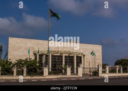 DJIBOUTI, DJIBOUTI - 17 AVRIL 2019 : Assemblée nationale (Assemblée nationale) à Djibouti, capitale de Djibouti. Banque D'Images