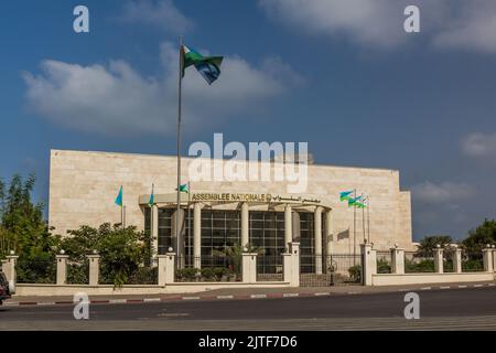 DJIBOUTI, DJIBOUTI - 17 AVRIL 2019 : Assemblée nationale (Assemblée nationale) à Djibouti, capitale de Djibouti. Banque D'Images