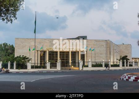 DJIBOUTI, DJIBOUTI - 17 AVRIL 2019 : Assemblée nationale (Assemblée nationale) à Djibouti, capitale de Djibouti. Banque D'Images