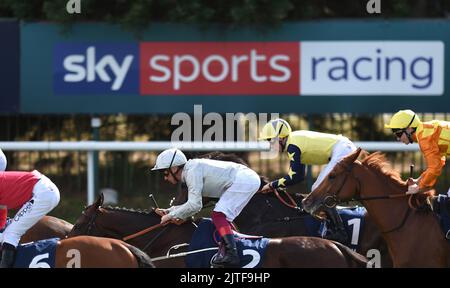 Coureurs peu après le début. Doncaster Royaume-Uni 13 septembre 2019. Photo © George Selwyn +44 (0)7967 030722 Banque D'Images