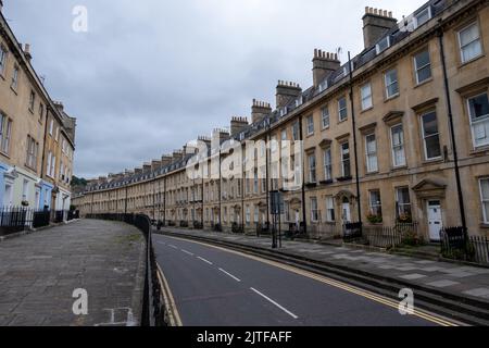 Maisons de ville géorgiennes dans le Paragon, Bath, Royaume-Uni (Aug22) Banque D'Images