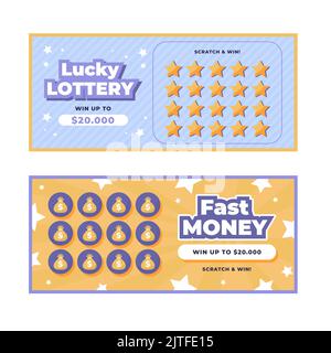 Flat design lottery ticket Vector illustration Illustration de Vecteur