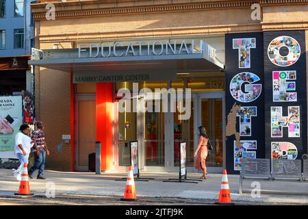 Manny Cantor Center @ Educational Alliance, 197 E Broadway, New York, NYC boutique photo du centre communautaire de Manhattan Chinatown/Lower East Side Banque D'Images