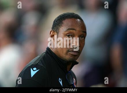 Paul Ince, responsable de la lecture, lors du match du championnat Sky Bet à Bramall Lane, Sheffield. Date de la photo: Mardi 30 août 2022. Banque D'Images
