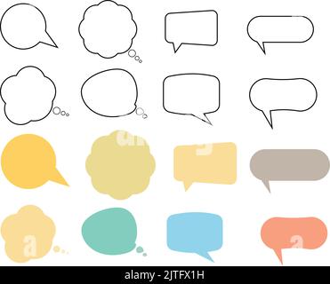 Un ensemble de vecteurs de bulles de parole Illustration de Vecteur