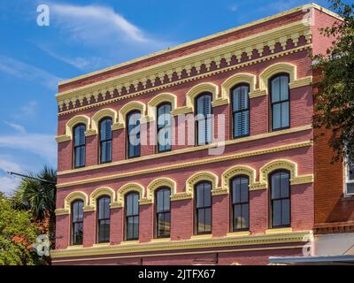 Bâtiments sur Center Street dans le village de Fernandina Beach sur Amelia Island Florida USA Banque D'Images