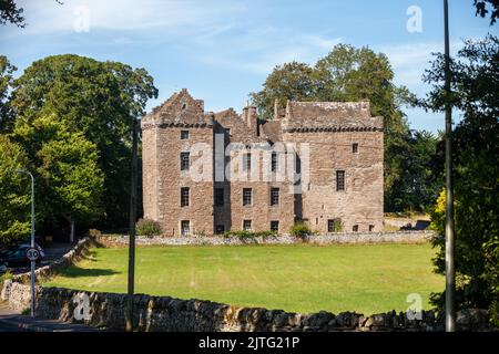 Château du Huntingtower à la périphérie de la ville de Perth, en Écosse Banque D'Images