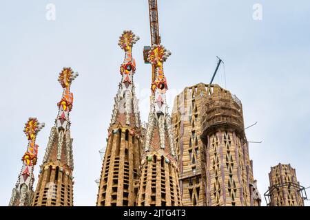 Cathédrale la Sagrada Familia à Barcelone, Espagne Banque D'Images