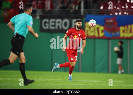 Leipzig, Allemagne. 30th août 2022. Football : coupe DFB, 1st tours, RB Leipzig - FC Teutonia Ottensen à la Red Bull Arena. Josko Gvardiol de RB Leipzig sur le ballon. Credit: Jan Woitas/dpa/Alay Live News Banque D'Images
