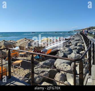 La magnifique baie de Citara avec sa plage suggestive dans la municipalité de Forio sur l'île d'Ischia (Italie, Naples, Campanie) (20) Banque D'Images