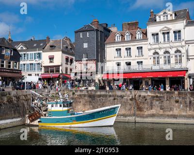 Honfleur, département du Calvados, Nord-Ouest de la France. Banque D'Images