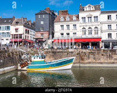 Honfleur, département du Calvados, Nord-Ouest de la France. Banque D'Images