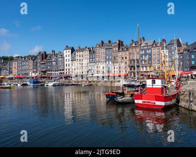 Honfleur, département du Calvados, Nord-Ouest de la France. Banque D'Images