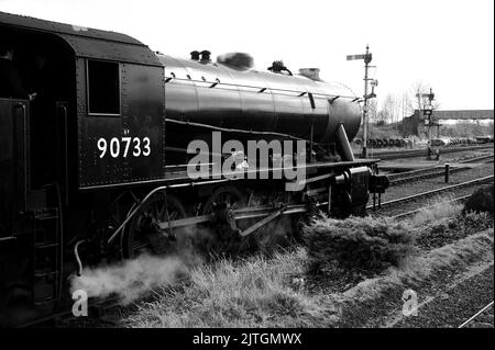 '90733' à la gare de Kidderminster. Banque D'Images