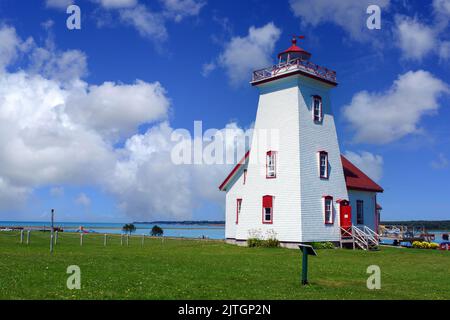 Phare de Wood Islands sur l'Île-du-Prince-Édouard, Canada, Île-du-Prince-Édouard Banque D'Images