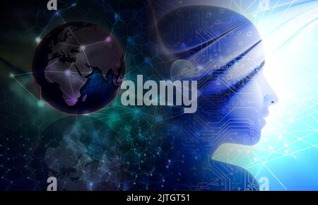 Une illustration du concept abstrait de la technologie Banque D'Images