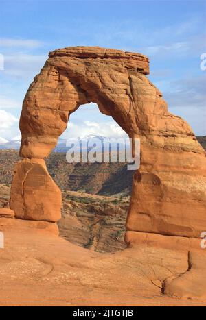 Emblématique Delicate Arch dans le parc national d'Arches dans l'Utah Banque D'Images