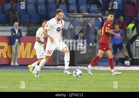 Rome, Italie, 30/08/2022, Carlos Augusto de A.C. Monza pendant les 4th jours de la série A Championship entre A.S. Roma vs A.C. Monza le 30th août 2022 au Stadio Olimpico à Rome, Italie. Banque D'Images