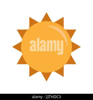 L'icône du vecteur soleil sur fond blanc Illustration de Vecteur