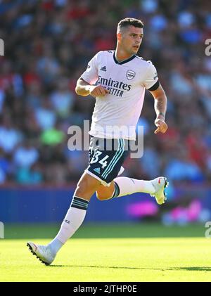 20 août 2022 - AFC Bournemouth v Arsenal - Premier League - Vitality Stadium Granit Xhaka d'Arsenal pendant le match de la première League contre Bournemouth. Image : Mark pain / Alamy Live News Banque D'Images