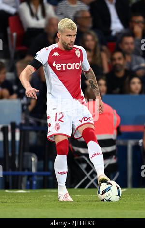 PARIS - Caio Henrique Oliveira Silva d'AS Monaco FC lors du match de la Ligue française 1 entre Paris Saint-Germain et COMME Monaco au Parc des Princes à Paris, France sur 28 août 2022. ANP | hauteur néerlandaise | GERRIT DE COLOGNE Banque D'Images