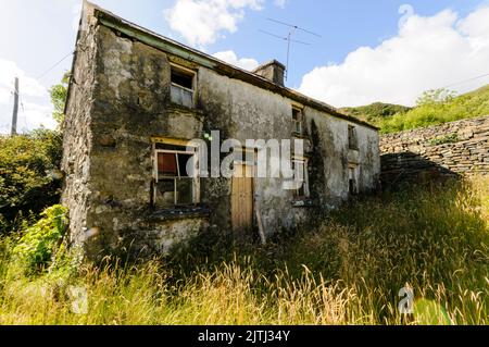 Ferme abandonnée, comté de Galway, Irlande Banque D'Images