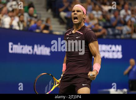 New York, Etats-Unis, 31/08/2022, Rafael Nadal d'Espagne pendant le jour 2 de l'US Open 2022, 4th Grand tournoi de tennis de la saison sur 30 août 2022 au Centre national de tennis de l'USTA à New York, Etats-Unis - photo Jean Catuffe / DPPI Banque D'Images