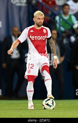 PARIS - Caio Henrique Oliveira Silva d'AS Monaco FC lors du match de la Ligue française 1 entre Paris Saint-Germain et COMME Monaco au Parc des Princes à Paris, France sur 28 août 2022. ANP | hauteur néerlandaise | GERRIT DE COLOGNE Banque D'Images