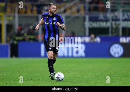 Milan Italie . 30 août 2022, Milan Skriniar du FC Internazionale en action pendant la série Un match entre le FC Internazionale et nous Cremonese au Stadio Giuseppe Meazza sur 30 août 2022 à Milan Italie . Banque D'Images